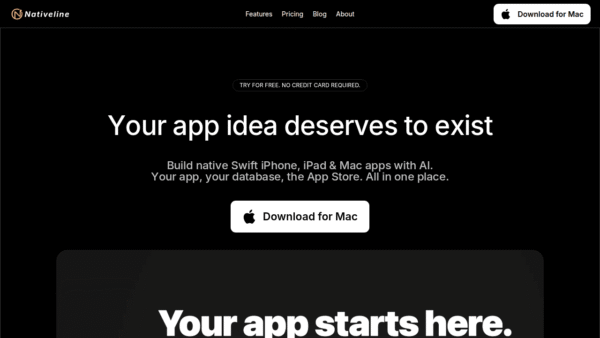 Nativeline interface preview