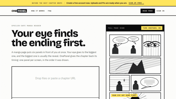 OnePanel Reader interface preview