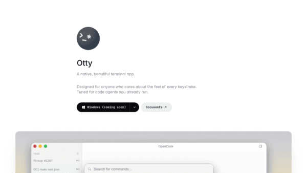Otty interface preview