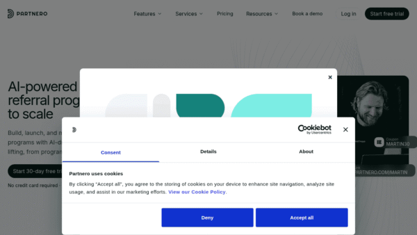 Partnero interface preview
