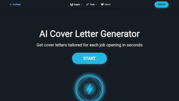 PowerDreamer AI Cover Letter Generator interface preview