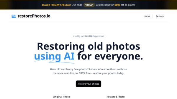 restorePhotos.io interface preview