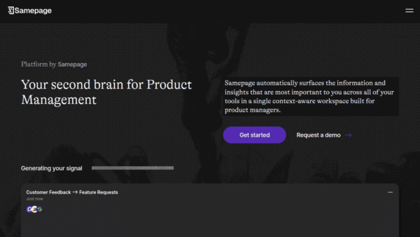 Samepage interface preview