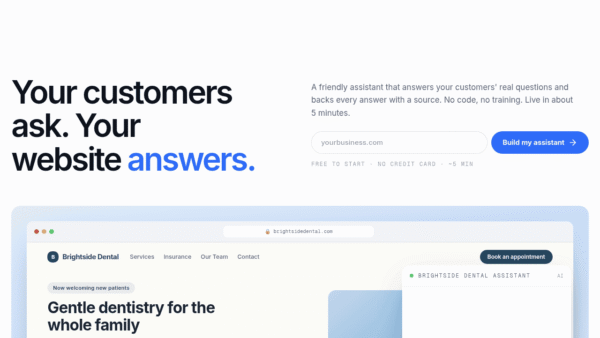 SiteAssist interface preview