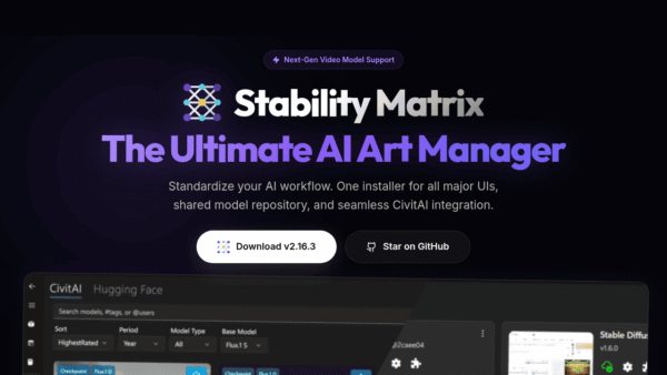 Stability Matrix interface preview