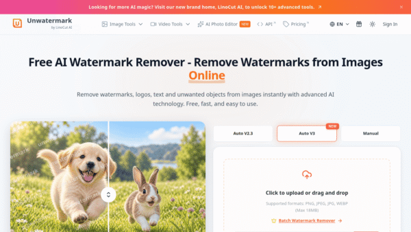 UnWatermark AI interface preview
