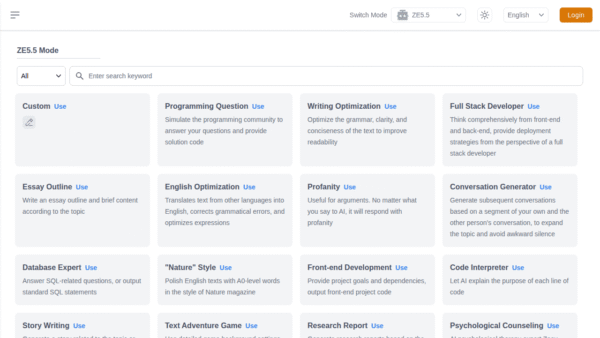 Z.ai Chat interface preview