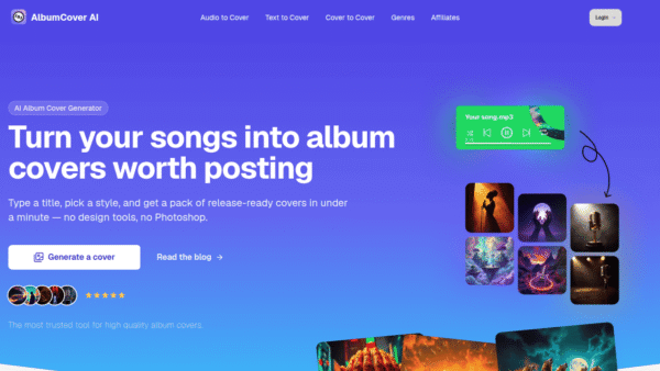AlbumCover AI interface preview