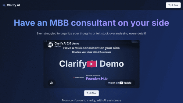 Clarify AI interface preview