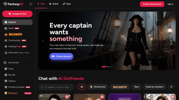 FantasyGF interface preview