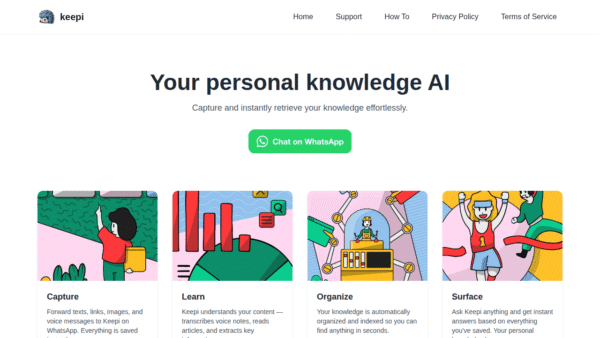 Keepi interface preview