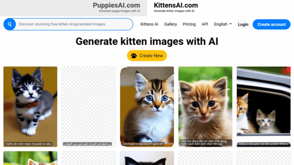 KittensAI.com interface preview