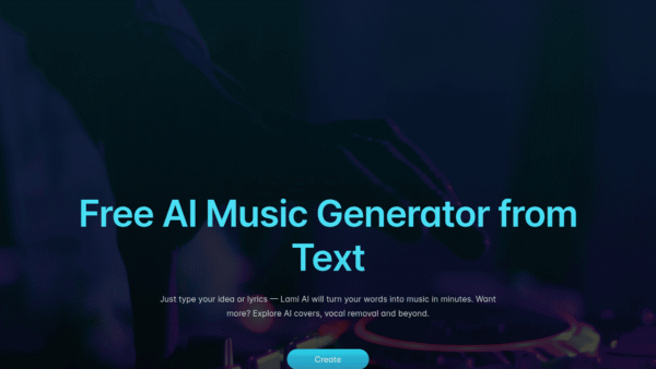 Lami AI Music Generator interface preview