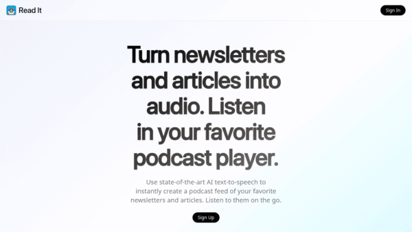 Read It interface preview