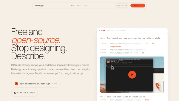 Redesign by Nodewave interface preview