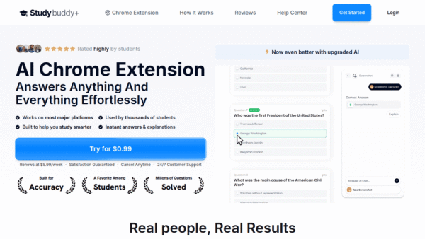 StudyBuddy interface preview
