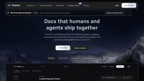 Theneo interface preview
