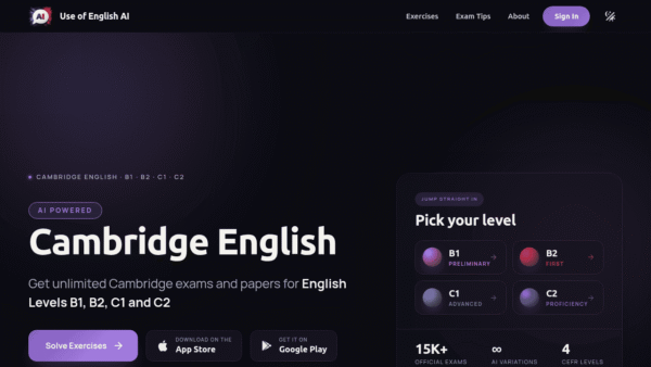 Use of English AI interface preview