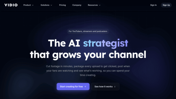 VIDIO interface preview