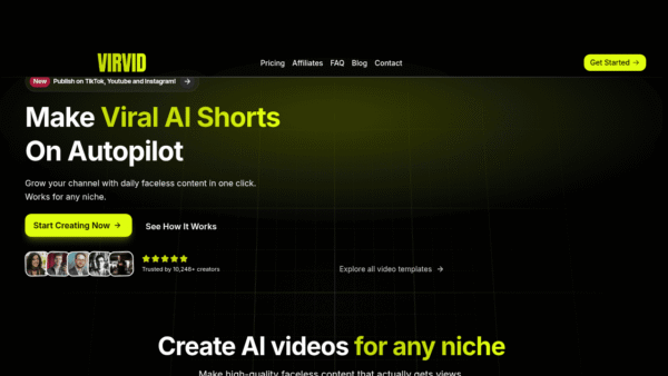 Virvid interface preview